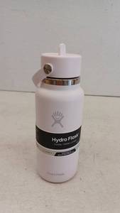 lot 10622 image: Hydro Flask Wide Mouth Bottle with Flex Straw Lid, Pink