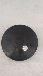 lot 10659 image: 1.6 kg black rubber practice discus used for track and field training.