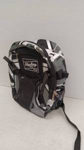 lot 10701 image: Rawlings Baseball Backpack Black Gray White