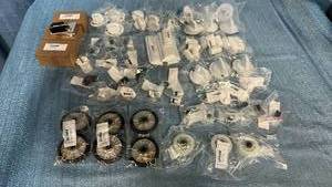 lot 2008 image: Lot of Assorted Dryer Parts And Components Sensors Tumble Wheels Knobs