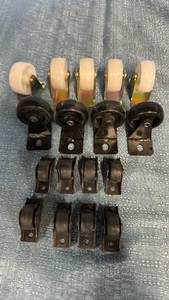 lot 2026 image: Assortment of Plate Mounted Wheels. 1.5 Wheels and 1 Wheels.