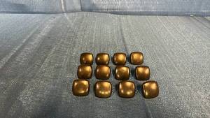 lot 2035 image: Lot of 12 Square Brass Drawer Pulls.
