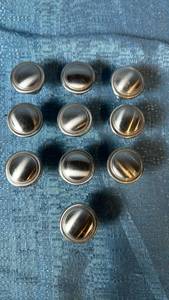 lot 2037 image: Lot of 10 Round Silver Pull knobs.