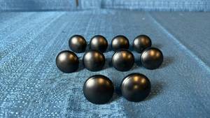lot 2040 image: Lot of 10 Silver Round Pull Knobs.