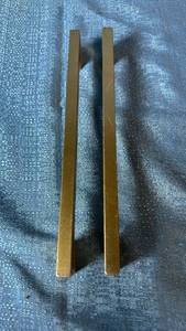 lot 2054 image: Two Gold Cabinet or Drawer Pull Handles.