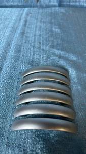 lot 2070 image: Lot of 6 Plastic Silver Cabinet or Drawer Pull Handles.