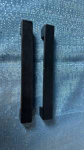 lot 2084 image: Two Black Cabinet or Drawer Pull Handles.
