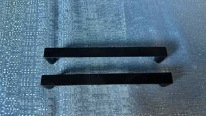 lot 2085 image: Two Black Cabinet or Drawer Pull Handles.