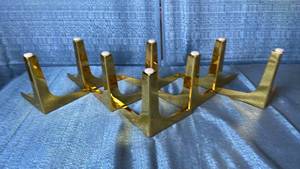 lot 2109 image: Lot of 8 Brass Corner Legs for Projects.