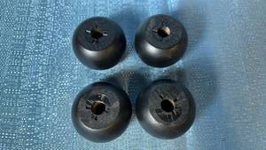 lot 2137 image: Lot of Round Black Wooden Furniture Legs.
