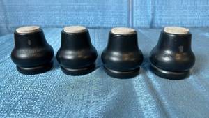 lot 2140 image: Lot of 4 Round Black Wooden Furniture Feet.