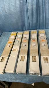 lot 3010 image: Achim Cordless GII Morningstar 1  Light Filtering Mini Window Blind 30  W x 64  L  Alabaster, LOT OF 5