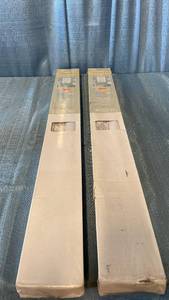 lot 3023 image: Achim GII Morningstar Indoor Cordless White Vinyl Light Filtering Window Mini Blind  64  L x 35  W, LOT OF 2