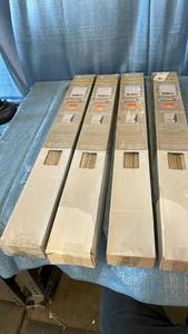 lot 3031 image: Achim GII Morningstar Indoor Cordless Alabaster Vinyl Light Filtering Window Mini Blind  64  L x 36  W, LOT OF 4