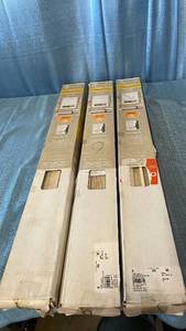 lot 3033 image: Achim GII Morningstar Indoor Cordless Alabaster Vinyl Light Filtering Window Mini Blind  64  L x 36  W, LOT OF 3