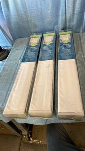 lot 3075 image: Achim Cordless Blackout Polyester Roman Window Shades  White  35W  x 64L, LOT OF 3