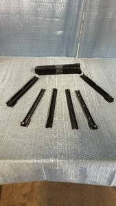 lot 8004 image: 12 Drawer Glides in Black - Enough for 6 Drawers