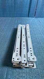 lot 8009 image: 6 Piece (Drawer) Set of White 14 Roller Style Drawer Slides