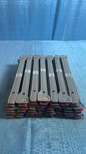 lot 8016 image: 23 Piece (Drawer) Set of Gray 12 Roller Style Drawer Slides with Color Coded Rollers