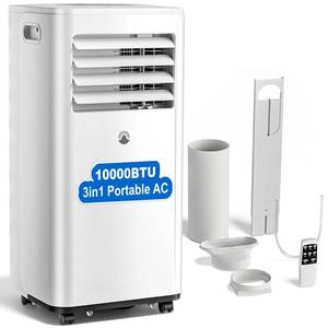 lot 66 image: Portable Air Conditioners, 10,000 BTU Portable AC Unit for Room up to 450 Sq. Ft, 3 in 1 Small AC Unit with 24H Timer Smart Sleep Mode, Smart Stand up Air Conditioner for Bedroom(10,000 BTU) - Retail $400