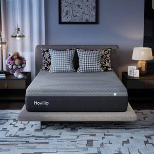 lot 86 image: Novilla AiryFlow 12 Inch Queen Size Mattress, Queen Memory Foam Mattressfor Cool Night & Spinal Alignment, Pressure Relief & Motion Isolation, Green Tea-Infused, CertiPUR-US Certified, Medium Firm - Retail $639