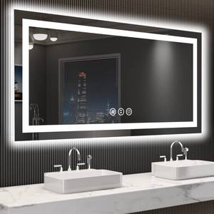 lot 90 image: LOAAO 55X30 LED Bathroom Mirror with Lights, UL Listed - Retail $270