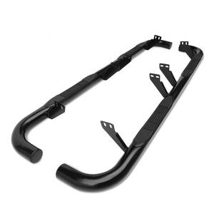 lot 103 image: TAC Side Steps Fit 2003-2010 Hummer H2  H2 SUT (Fit Models with Original Rock Rail) Pickup Truck 3 inches Black Side Bars Nerf Bars Step Rails Running Boards Off Road Exterior Accessories (2 Pieces) - Retail $230