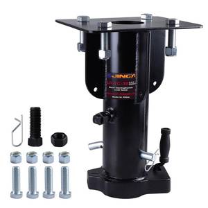 lot 108 image: NBJINGYI 5th Wheel to Gooseneck Adapter, 25,000 lbs Heavy Duty RV Coupler Adapter, 17 to 23 Adjustable Height with Self-Centering Locking Plate, Includes Hardware Kit - Retail $197