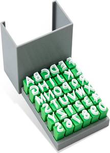 lot 2234 image: Lanjiesh 36Pcs Clay Alphabet & Number Stamp Set with Storage Box Uppercase