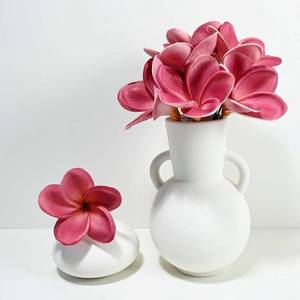 lot 2237 image: Birthday Gifts for Women 20pcs Matte Berry PU Real-Touch Flowers, Plumeria