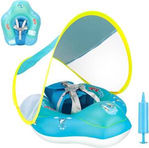 lot 2250 image: Swimbobo Inflatable Baby Swim Float with Sun Canopy