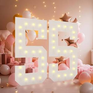 lot 2264 image: 4FT Light Up Numbers, Marquee Numbers 4 Feet Tall Giant Number 55