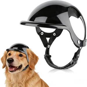 lot 2265 image: LESYPET Dog Helmet for Large Dogs, Adjustable Motorcycle Helmet, Black L