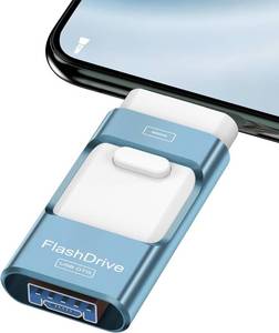 lot 2295 image: ZARMST 256GB USB Flash Drive for PhonePadPC, High-Speed Transfer (Blue)