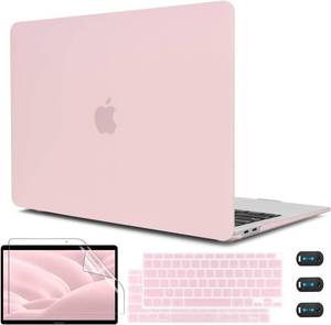 lot 2297 image: CISSOOK Compatible with MacBook Air 13 inch Case Pink 2021 2020 2019 2018