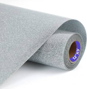 lot 2304 image: HTVVETUR Glitter HTV Vinyl   12 x 9ft Silver Glitter for ShirtsCameo
