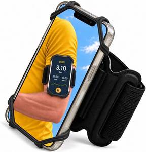 lot 2306 image: Phone Holder for Running, 360 Rotatable Armband for iPhone Samsung