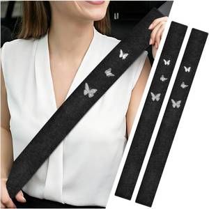 lot 2308 image: 2PCS Car Seat Belt Covers, 29.5 Extended Shoulder Pads, Universal Gray