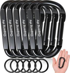 lot 2313 image: Carabiner Clip, 3 Heavy Duty Carabiner 855lbs-11KN for Hammocks