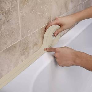 lot 2314 image: 2 Rolls Caulk Tape, Almond Waterproof Caulking Strip Peel & Stick