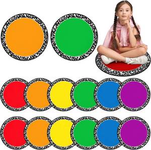 lot 2319 image: 12 Pcs Rainbow Classroom Decor Carpet Seats for Preschool