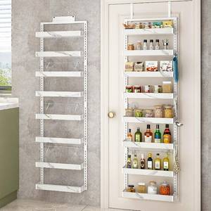 lot 2325 image: $70 BUKFEN Over the Door Pantry Organizer, 2-IN-1 Door & Wall Mount Spice R