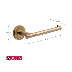 lot 2331 image: Delta Trinsic Champagne Bronze Surface Mount Single Post Toilet Paper Holde