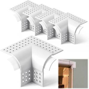 lot 2341 image: Chunful 5 Pcs Vinyl 2-Way Bullnose Corner Cap 3 x 3 Inch Drywall Corner Cap