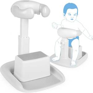 lot 2372 image: $52 Baby Bath Adjustable Shower Stand with Stool - Infant & Toddler Bath Su