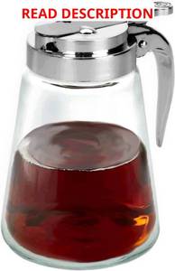 lot 2387 image: Glass Bottle Syrup Pitcher Honey Maple Syrup Dispenser Retracting Spout 12