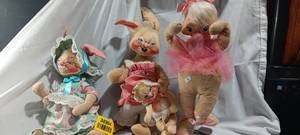 lot 34904 image: Three vintage Annalee Easter bunny dolls