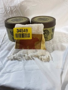 lot 34549 image: Bear hand towel and collectable canisters