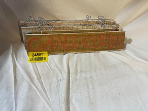 lot 34557 image: Vegetable & Fruit Wooden Signs.