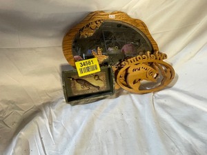 lot 34561 image: Wooden Fishing Decor.